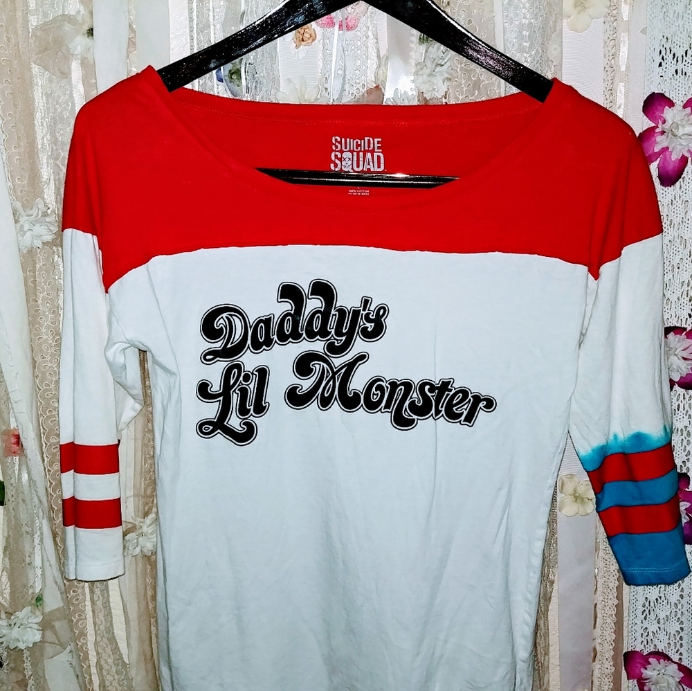 Harley Quinn Daddy's little monster T shirt